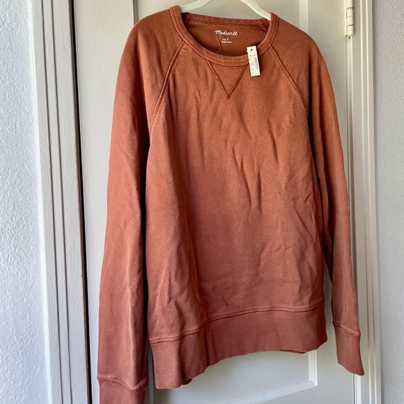 Madewell Garment-Dyed Crewneck Sweatshirt Burnt Umber - Picture 6 of 11